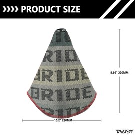 Tandagy Universal Shift Boot Cover Shift Knob Cover Canvas Fabric Shifter Boot Cover for M T & A T (Buff)