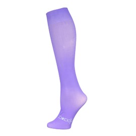 Hocsocx Women's Medium Athletic Knee-High Performance Field Sport Moisture-Wicking Socks for Shin Guard Protection & Muscle Support, Purple