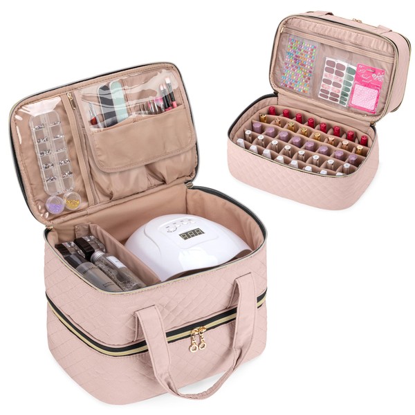 Yarwo Nail Polish Organizer Fits Nail Lamp and 40 Bottles