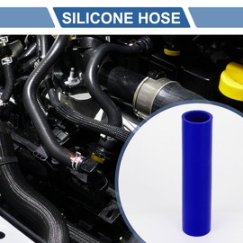 X AUTOHAUX 1 Pcs 38mm/1.50" ID 200mm/7.87" Length 0 Degree Blue Car Silicone Hose Coolant Hose Universal