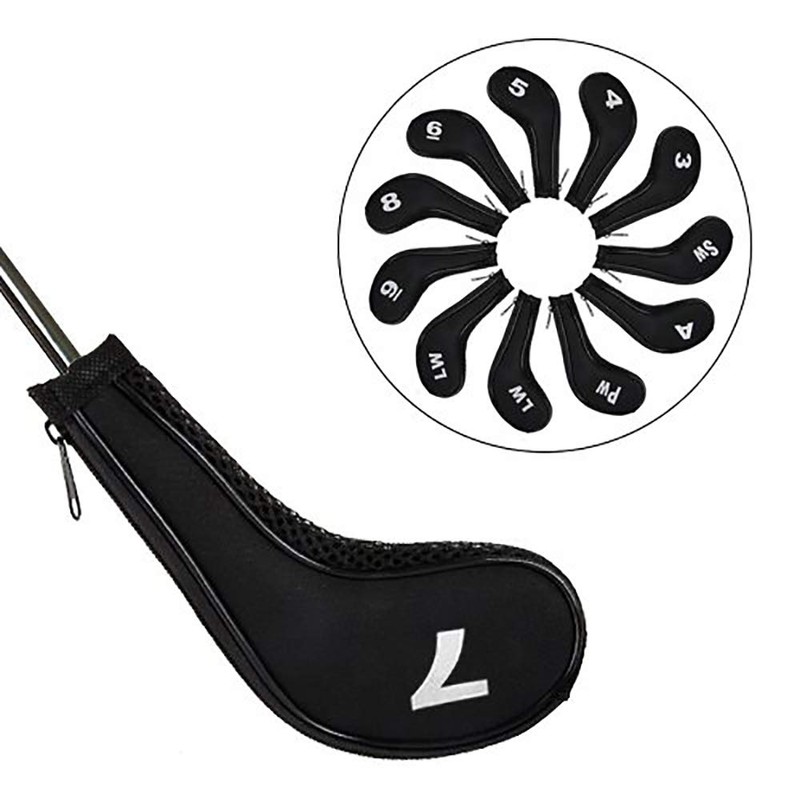 Set of 12 Neoprene Golf Club Iron Head Covers with