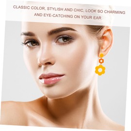 Beavorty 1 Pair Flower Dangle Earrings for Women Decorative Ear Dangler Jewelry for Daily Wear Parties Special Occasions Unique Fashion Accessory