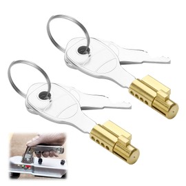 Pack of 2 Trailer Locks with 4 Keys, Plug Lock for Towing Hitch Compatible with Trailer