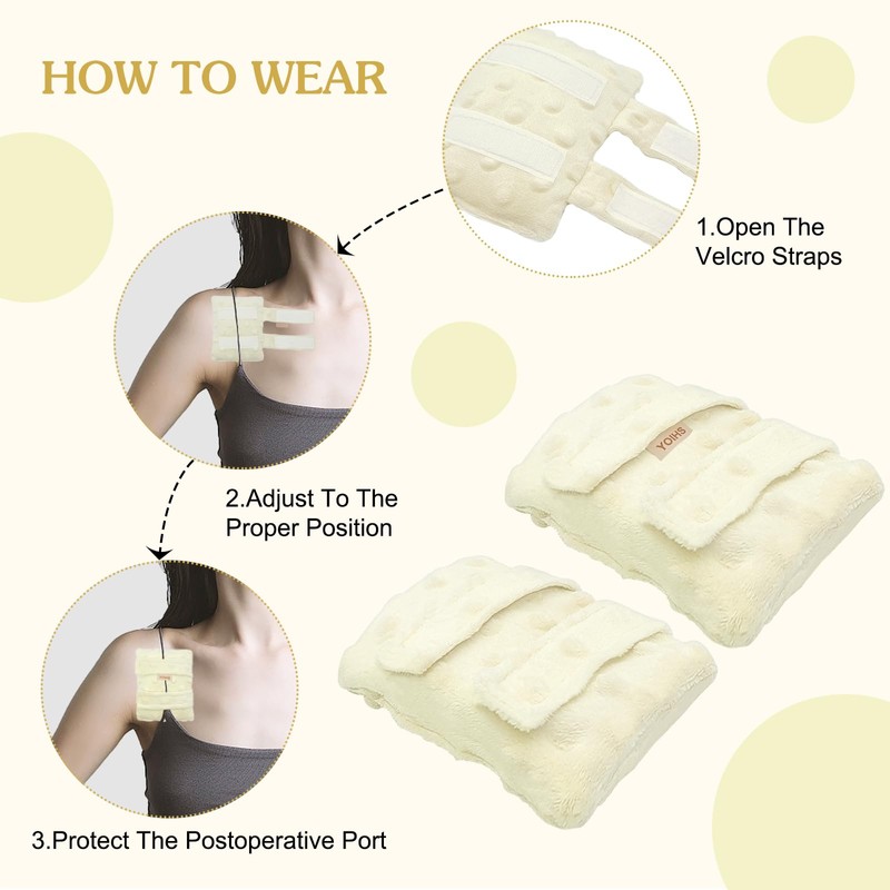 2 Pack Pacemaker Pillow Post Surgery Bra Strap Cushion Pad