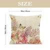 BREASOME 18x18 Inch Floral Butterfly Pillow Covers Set of 4