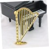 HEMOTON Mini Harp Toy Models Doll House Stringed Instrument Harp