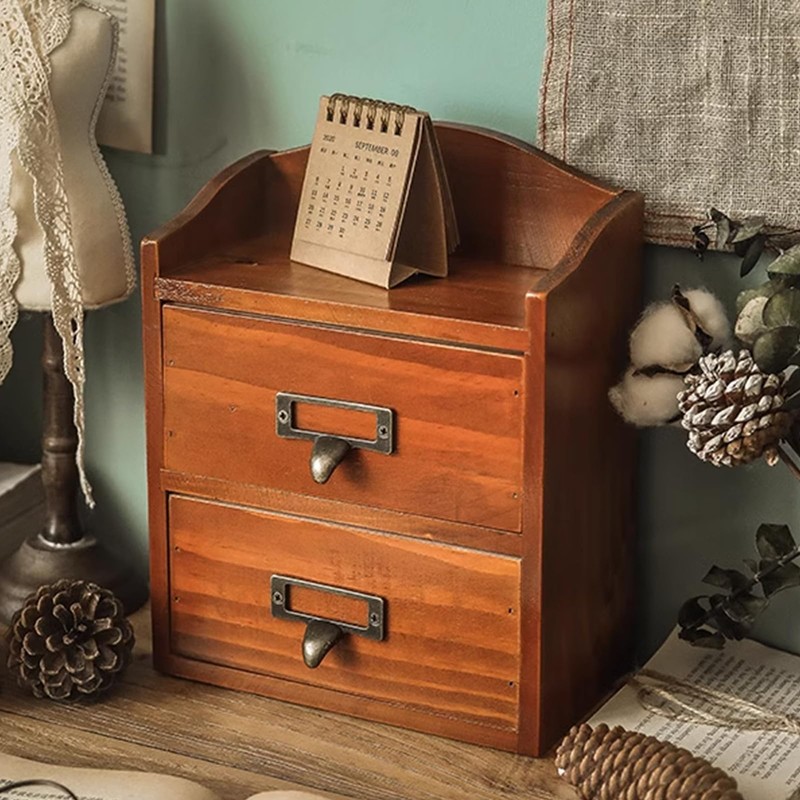 QoTang Floating Nightstand Shelf with Drawer Rustic Wood Floating Wall
