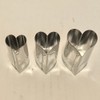 Kanda 078107 18-8 Stainless Steel, Raw Cut, 3-Piece Set, Heart,