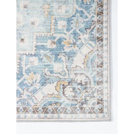 Momeni Afshar Polyester Area Rug, Light Blue, 3' X 5',AFS32