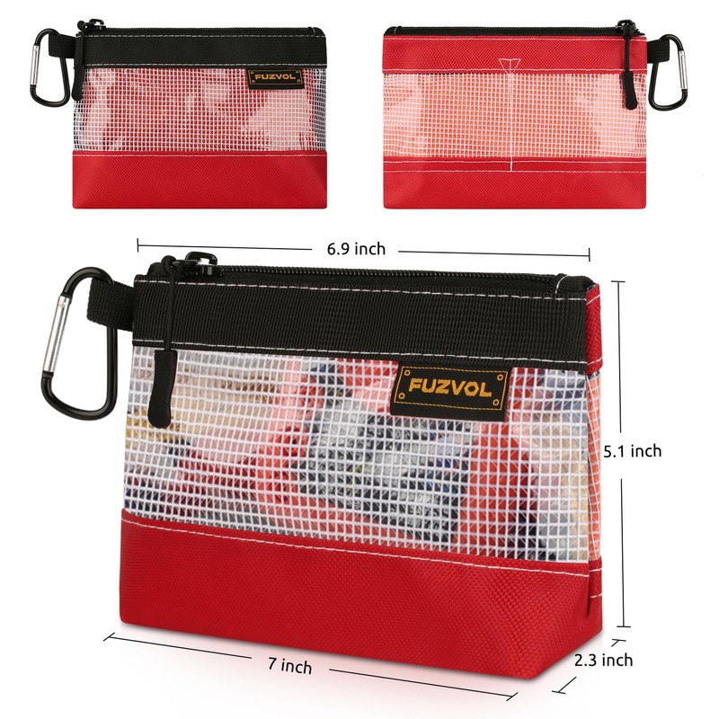 Clear Tool Pouch, 7" Small Tool Bag, Mini Zipper Pouch,