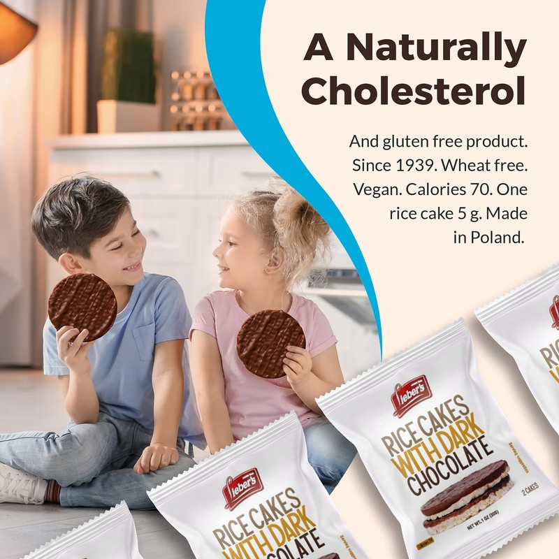 LIEBERS Dark Chocolate Rice Cakes, Snack Pack, Gift Pack, Kosher