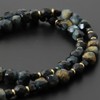 COLANCOLAN FORCE 5 Polyhedral Cube Necklace, Dark Blue Tiger Eye,