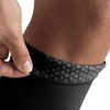 Truform Compression 20-30 mmHg Thigh High Open Toe Stockings Black,