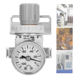 Pneumatic Vacuum Regulator, ‑100 to ‑1.3Kpa Self Locking Regulating Pneumatic Vacuum Pressure Regulator with Dial RC 1/8 inch Interface Thread Air Pressure Regulator, Compressed Air Regulators