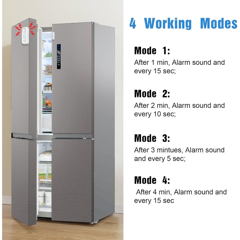 Daytech Freezer Door Alarm with Adjustable 0 to 120dB Volume,
