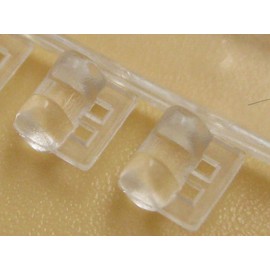 100 unidades de cuñas de rotación ortodoncia con almohadilla giratoria y bandas de goma elásticas dentales, Transparente, 100PCS