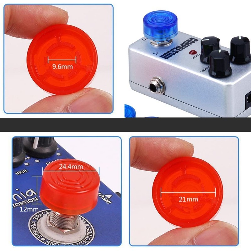 TUOREN 20 piezas de pedal de efectos de guitarra, tapas