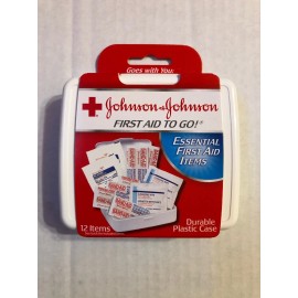 Johnson & Johnson 12 Piece Kit First Aid Kit To Go Emergency Set Johnson and Johnson band-aid new