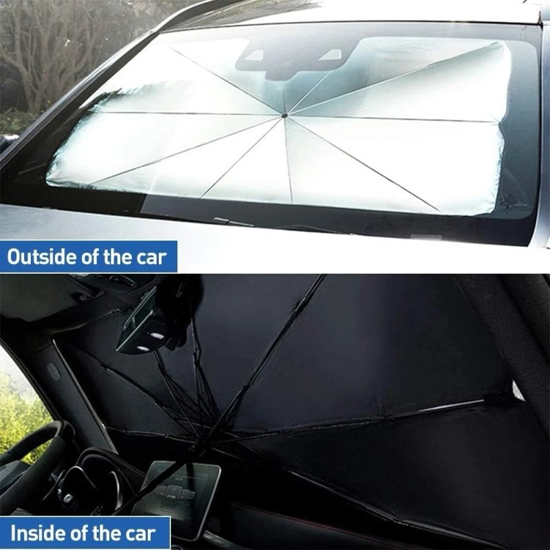 JASVIC 2025 Windshield Sun Shade Umbrella, Foldable Car Umbrella Large,
