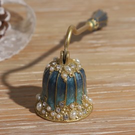 BGCTM Elegant Royal-Style Candle Snuffer with Pearl Inlay, Metal Handle for Safe and Stylish Candle Extinguishing (Royal Turquoise)