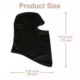 Kids Balaclava Cycling-Mask - Boys-Girls Sun-Protection Windproof Full Face Covering Breathable Caps for All Season Black