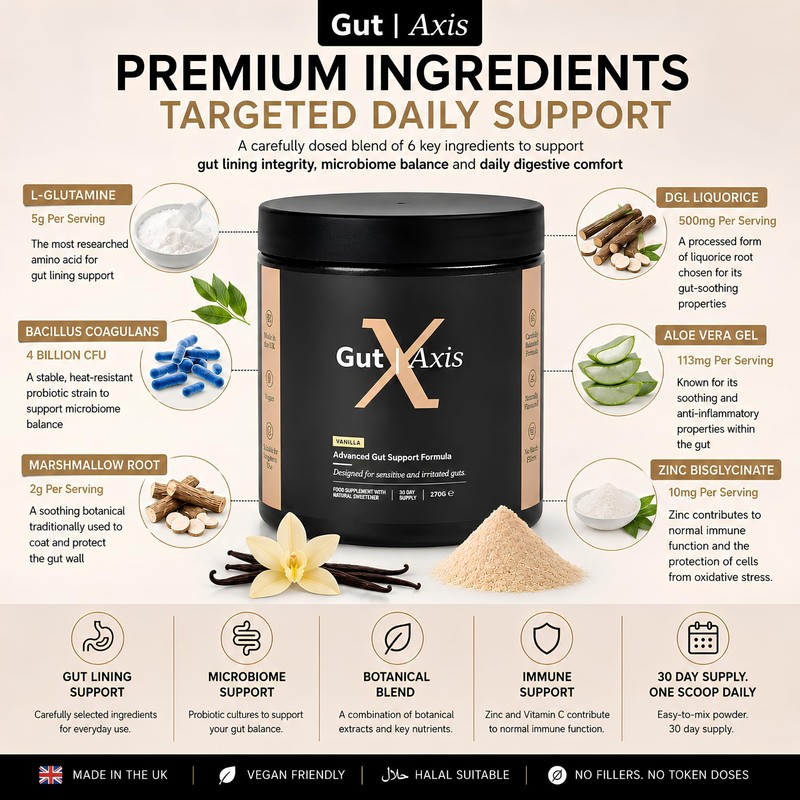 Gut Axis Advanced Gut Repair Formula 270g Vanilla | 5g