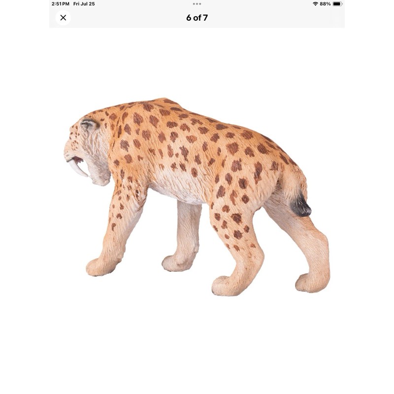 Mojo Smilodon, Sabre Tooth model figure toy Jurassic prehistoric figurine