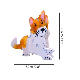 Cute Jack Russell Dog Claw Clip,Novelty Acetate Hair Claw Clip for Women,Fashion Hair Clip