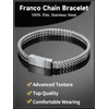 ChainsHouse Stainless Steel Chain Bracelet for Men, Non Tarnish Silver