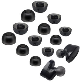 Replacement Ear Tips Compatible with JBL Tune Buds & Tune Buds 2, Soft Silicone Tips for JBL Tune Buds True Wireless Earbuds, 6 Pairs (S/M/L), Black