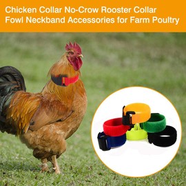 Upgrade Anti Crow Rooster Collar, Chicken Neckband Noise Free, No Crow Rooster Collar ,Anti Noise Nylon Neck Belt to Keep Roosters Quiet,6 Pieces