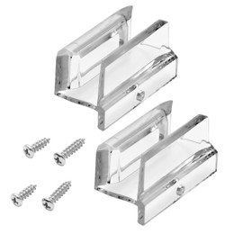 Sliding Shower Door Bottom Guide for Sliding Shower Door (Top Hung) Shower Door Guide, 3/8 in Channels for Glass Shower Door Plastic Guide（2 Pack）