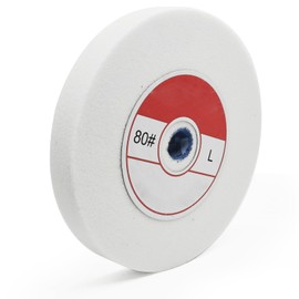 1 Piece Benchtop Grinding Wheel, 5 Inches, Suitable for Grinding Alloy Steel, Hardened Steel, High Carbon Steel and Other Metals. 80 Grit, 1/2" Mandrel Hole, 0.67" Thickness (White Corundum)
