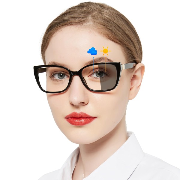 OCCI CHIARI Blue Light Blocking Photochromic Reading Glasses 1.5 Large