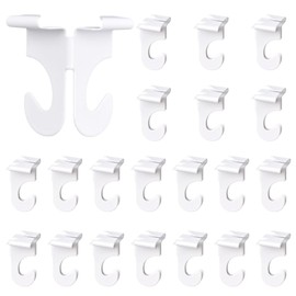 INCREWAY Drop Ceiling Hooks, 20PCS Ceiling Hanger T-Bar Track Clip Ceiling Hooks for Hanging Plants Christmas Light Office Classroom Decor, White