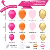 NISOCY Pink and Orange Balloons Arch Kit, 120PCS Hot Pink