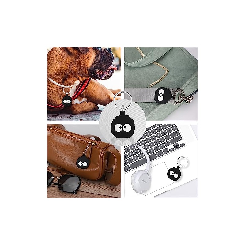 Soft Silicone AirTag Key Ring Case - Anti-Lost Protector