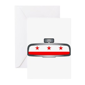 CafePress Driving Through Washington DC Greeting Cards Folded Greeting Cards (10-pack) Matte
