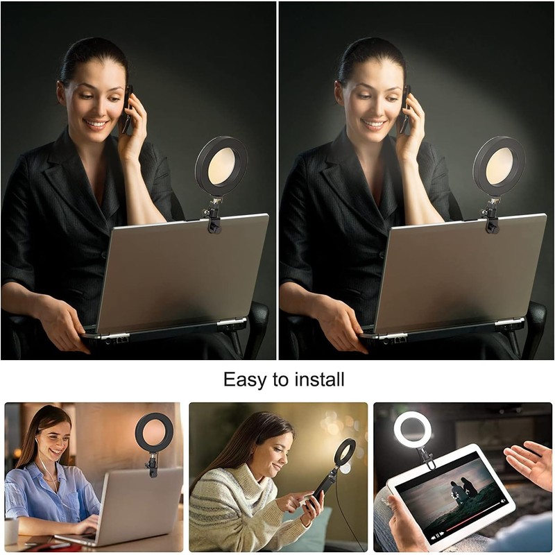 COODAY Clip Adjustable Ring Lamp