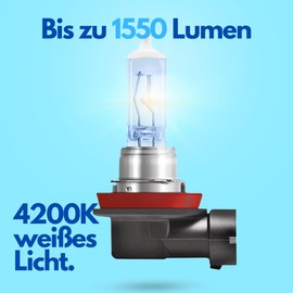 Diamond Vision 2 x H8 12 V 55 W Ultra Intense 4200 K Halogen Car Bulbs Twice as Durable Duobox E-Mark