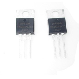 2 Pcs IRF520 IRF520NPBF N-Channel Power MOSFET 100V 9.7A
