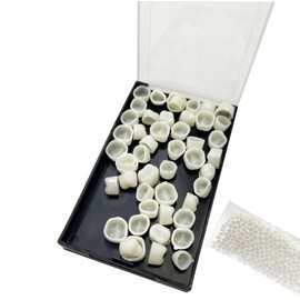 1 Box False Teeth Crown Repair Kit Dental Posterior Tooth Veneers Fake Tooth Cap Crown with Thermal Beads for Fixing or DIY