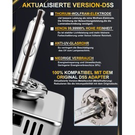 XELORD D1S D3S Xenon Bulb 6000 K HID Xenon Headlight Bulb 12 V 35 W (2 Bulbs)