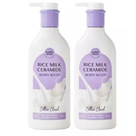 Happybath 해피바스 라이스밀크 세라마이드 바디워시 코튼클라우드 650g 2개 Happy Bath Rice Milk Ceramide Body Wash Cotton Cloud 650g 2pcs