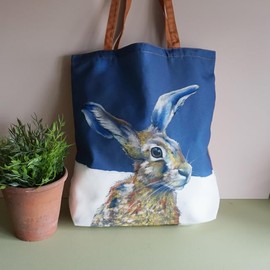 Little Dog Laughed William The Hare Collection Packable Tote Bag Shopping Bags HRPB02