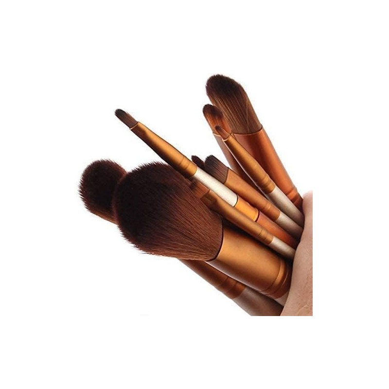 Catiblue 12-Piece Brown Makeup Brush Set