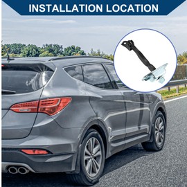 Hihaha 68620-02060 Front Door Check Stop Strap for Toyota Prius 2004-2009 for Toyota Corolla 2003-2008 / Car/Metal / 1 Pcs Black Silver Tone