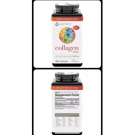 Youtheory Collagen + Biotin (390) tablets Type 1,2,3 ( Free Gift )