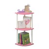 Furinno TURN-N-TUBE Corner Shelf, 3-Tier Corner Bookshelf, Display Storage Shelves