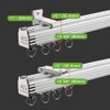 ZSHINE Curtain Single Tracks Ceiling or Wall Mounting Heavy-Duty Curtain